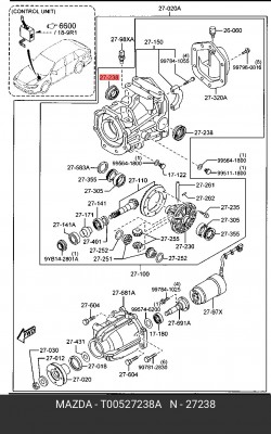Сальник дифференциала T005-27-238A MAZDA