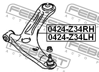 Рычаг подвески 0424-Z34LH FEBEST