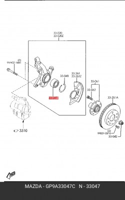 Подшипник ступицы колеса GP9A-33-047C MAZDA