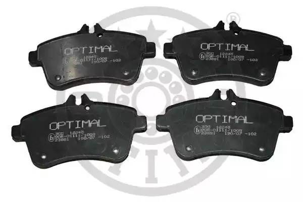 Комплект тормозных колодок, диско 12245 OPTIMAL