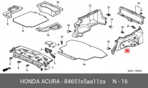 Обшивка багажника 84651S5AA11ZA HONDA