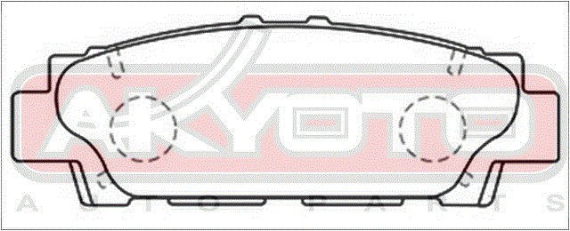 Колодки тормозные дисковые AKD-1252 AKYOTO