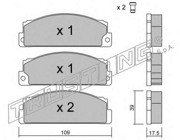 Комплект тормозных колодок, диско 1040 TRUSTING
