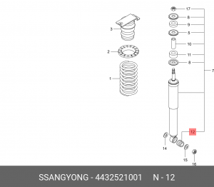 Сайлентблок 4432521001 SSANG YONG