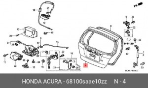 Дверь задняя 68100SAAE10ZZ HONDA