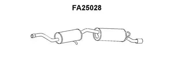Глушитель выхлопных газов конечный FA25028 VENEPORTE