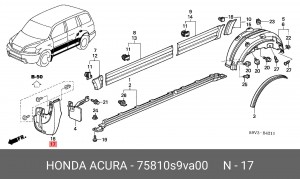 Деталь 75810S9VA00 HONDA
