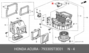 Элементы управления, кондиционер 79330ST3E01 HONDA