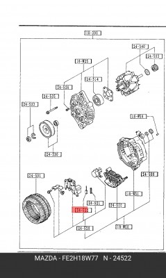Щетка стартера FE2H18W77 MAZDA