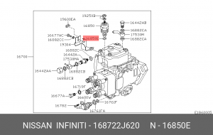 Болт 16872-2J620 NISSAN
