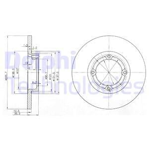 Тормозной диск BG3551 DELPHI