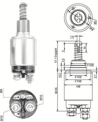 Тяговое реле, стартер 940113050255 MAGNETI MARELLI