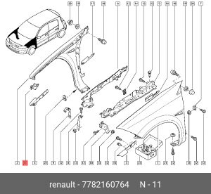 Деталь 7782160764 RENAULT