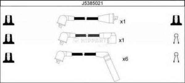 Ккомплект проводов зажигания J5385021 H B JAKOPARTS NIPPARTS
