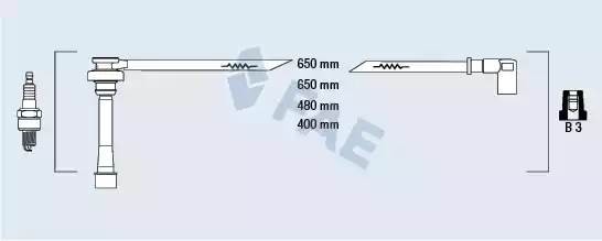 Ккомплект проводов зажигания 85381 FAE