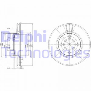 Тормозной диск BG3056 DELPHI