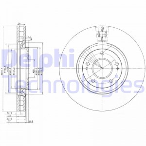 Тормозной диск BG3988 DELPHI