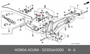 Стойка стабилизатора 52303SH3000 HONDA