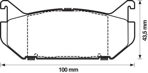 Комплект тормозных колодок, диско 572161B BENDIX JURID
