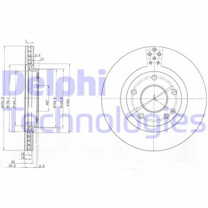 Тормозной диск BG3829 DELPHI