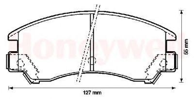 Комплект тормозных колодок, диско 572267B BENDIX JURID
