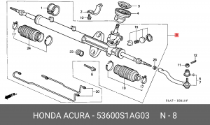 Рулевой механизм 53600S1AG03 HONDA