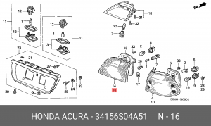 Задний фонарь 34156S04A51 HONDA