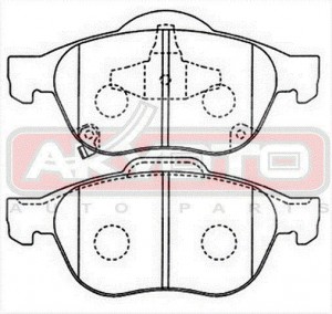 Колодки тормозные дисковые AKD-1236 AKYOTO