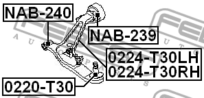 Сайлентблок NAB-239 FEBEST