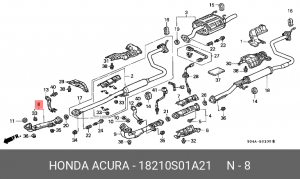 Выпускной трубопровод 18210S01A21 HONDA