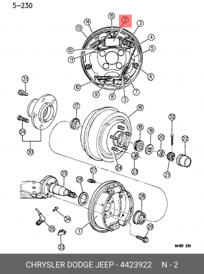 Колесный тормозной цилиндр 442 3922 CHRYSLER