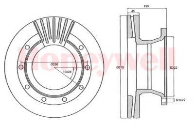 Тормозной диск 567957B BENDIX JURID