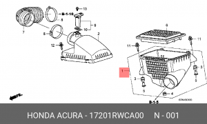 Деталь 17201RWCA00 HONDA