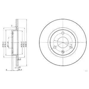 Тормозной диск BG2724 DELPHI