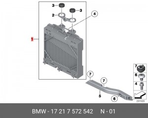 Радиатор масляный ДВС 17 21 7 572 542 BMW