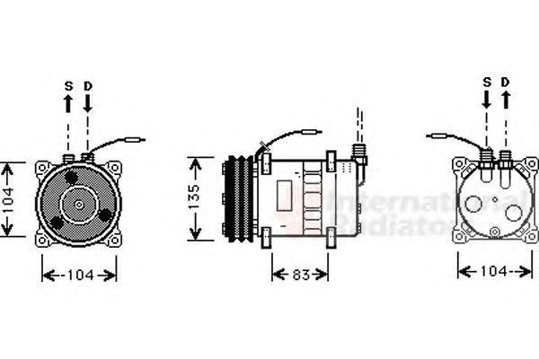 Компрессор, кондиционер 5900K052 VAN WEZEL