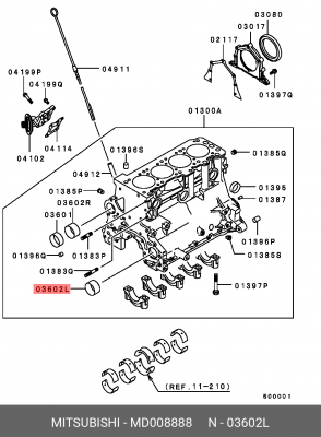 Подшипник коленвала MD008888 MITSUBISHI