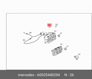 Лампа A 002 544 02 94 MERCEDES BENZ