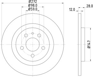 Тормозной диск MDC1599 MINTEX