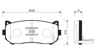 Колодки тормозные дисковые SP1079R SANGSIN