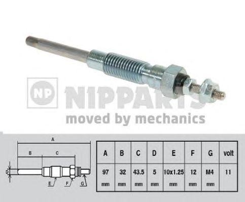 Свеча накаливания J5712014 H B JAKOPARTS NIPPARTS
