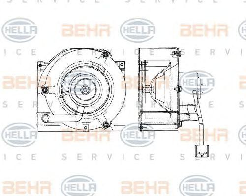 Электродвигатель, вентиляция салона 8EW009157711 HELLA