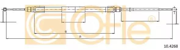 Трос ручного тормоза 104268 COFLE