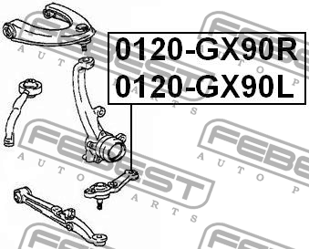 Опора шаровая подвески 0120-GX90R FEBEST