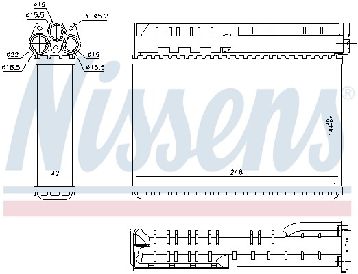 Теплообменник, отопление салона 70512 NISSENS
