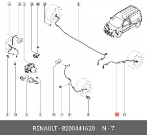 Датчик, частота вращения колеса 8200441620 RENAULT