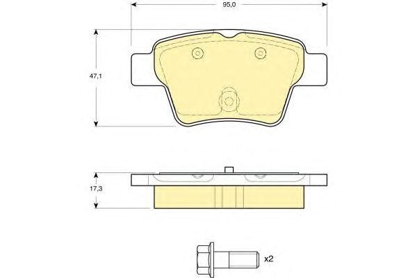 Комплект тормозных колодок, диско 6116204 GIRLING