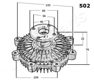 Сцепление, вентилятор радиатора VC-502 JAPAN PARTS GROUP