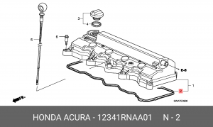 Прокладка крышки ГБЦ 12341-RNA-A01 HONDA