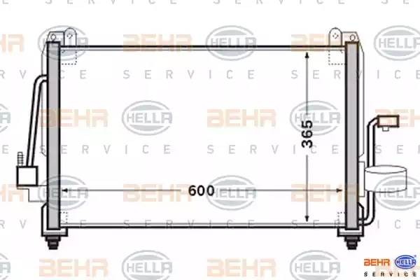 Конденсатор, кондиционер 8FC351024141 HELLA